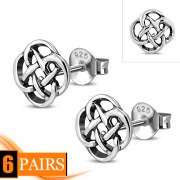 Plain Silver Celtic Stud Earrings, ep267